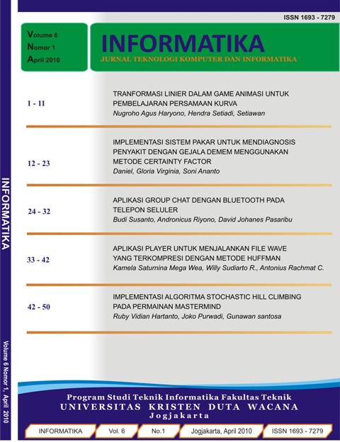 Jurnal Ifnormatika Volume 6 Nomor 1 April 2010